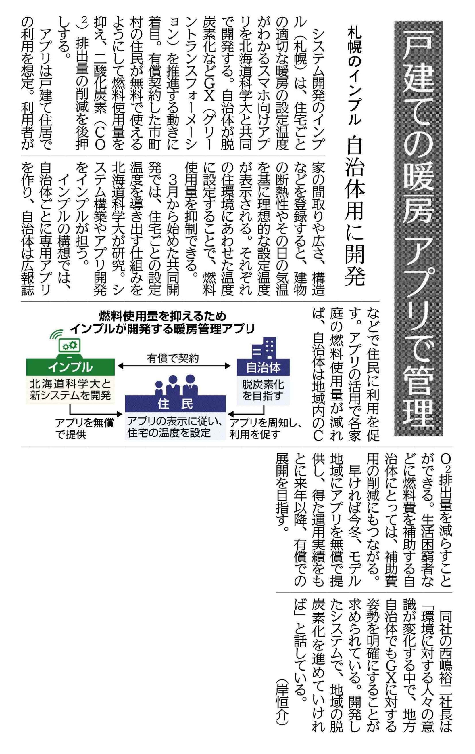 北海道科学大学とのGXに関する共同研究について北海道新聞に掲載されました！